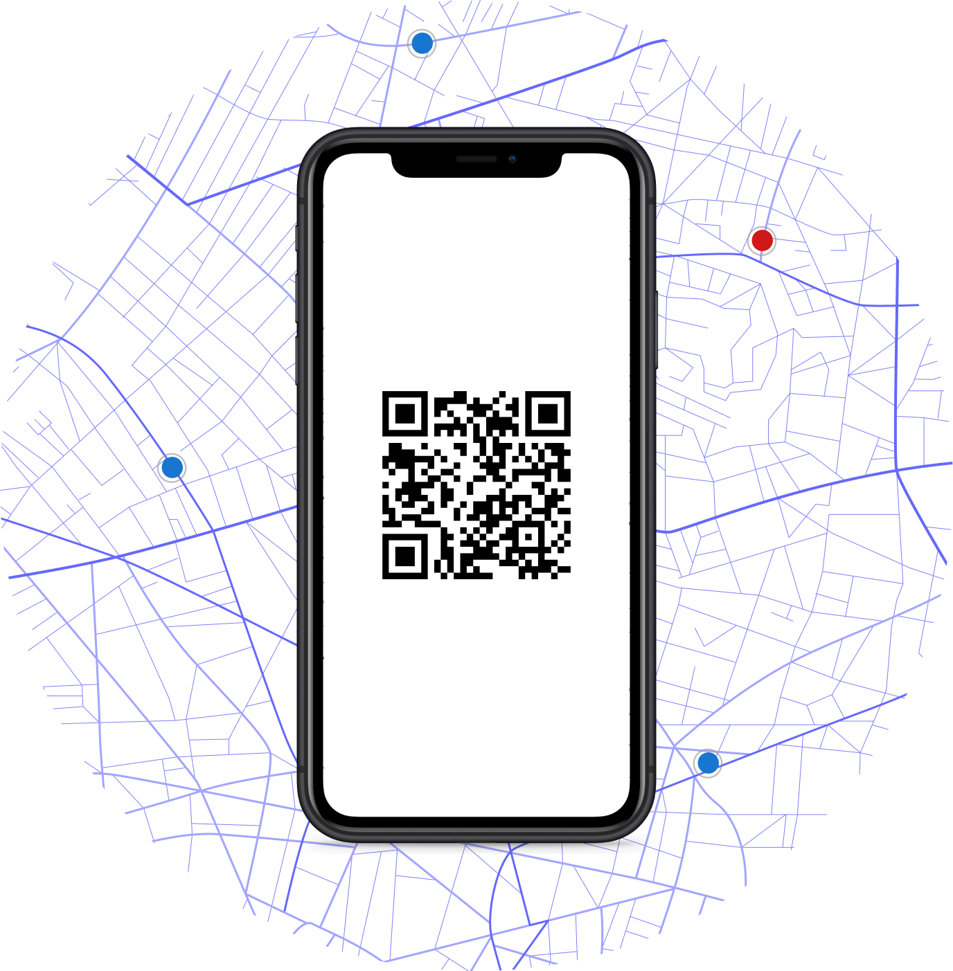 Illustration of QR Code scans