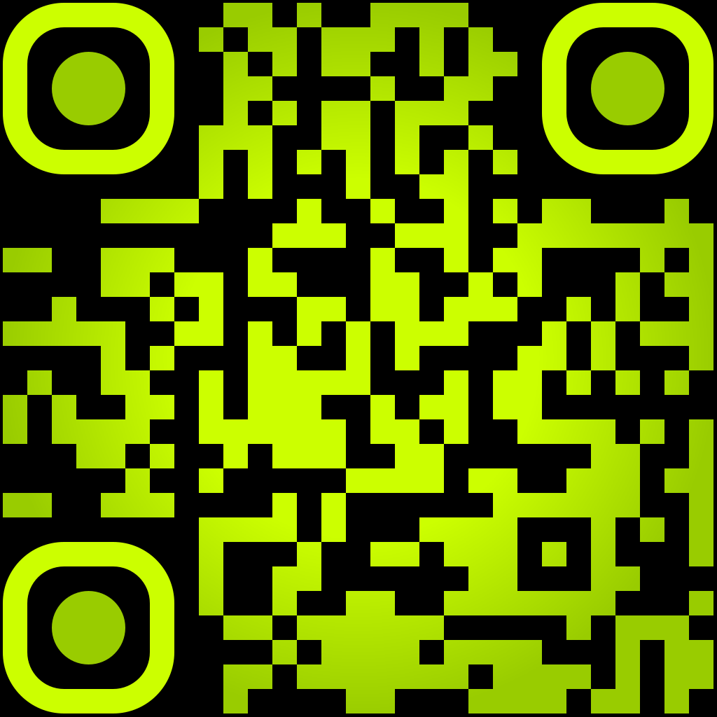 Electric Lime Gradient QR Code